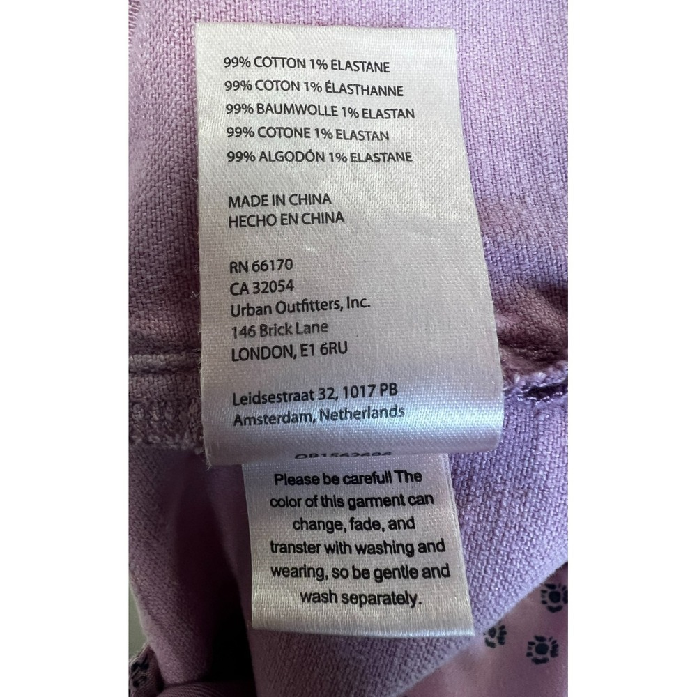Pilcro Casual Pant Lived In Rose Pink Cotton Straight Leg Front Closure SZ 28/6 - Picture 9 of 9